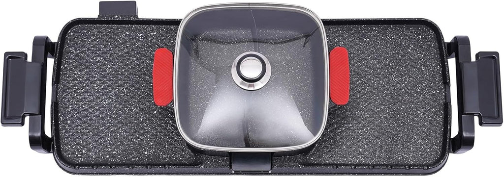 2 in 1 Smokeless Indoor Non-Stick Electric Grill Hot Pot H421763