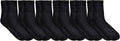 6 Pairs Loose Fit Non-Binding Soft Cotton Diabetic Crew and Ankle Socks P113004
