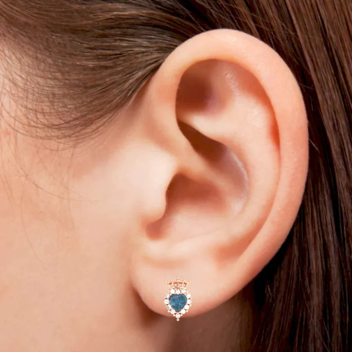 14k Rose Gold Alexandrite Stud Earrings L656332