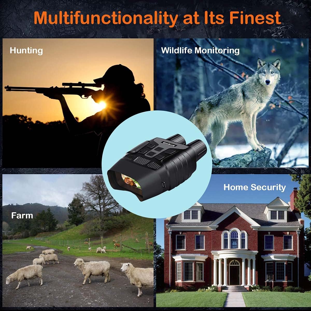 Night Vision Binoculars Digital Infrared Goggles with 32G Card F596