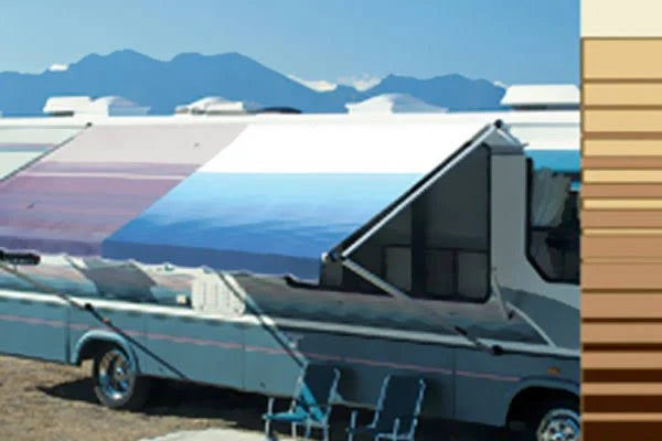 Sierra Brown Vinyl Awning Fabric R934