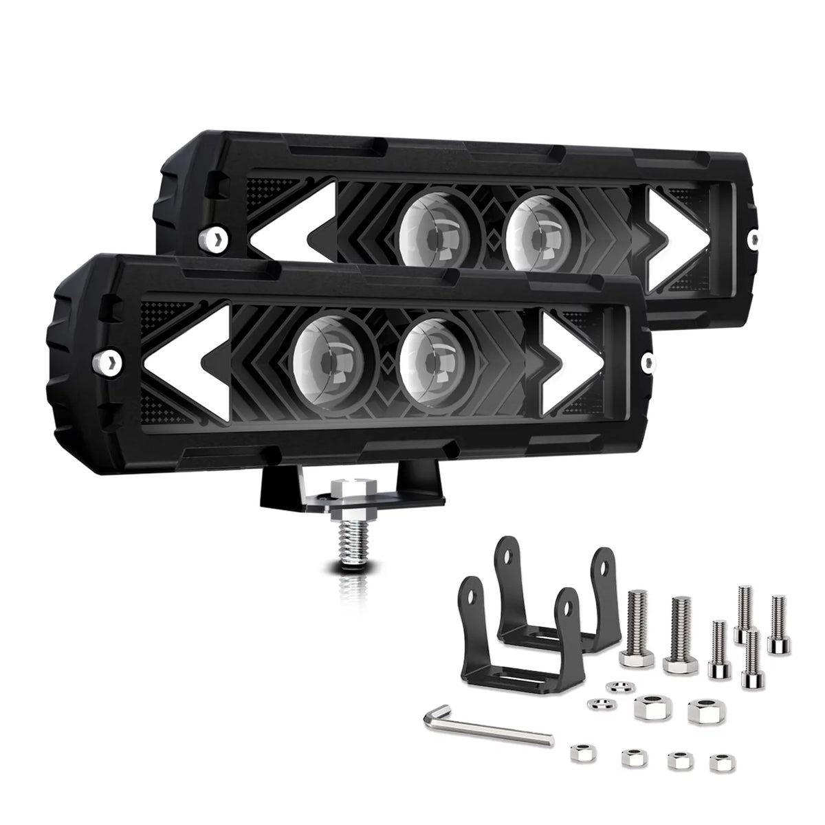 6-inch Waterproof LED Light Bars 2 Pack N82273