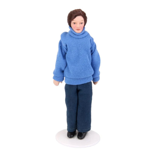 1/12 Dollhouse Miniature Porcelain Doll in Sweater L9603