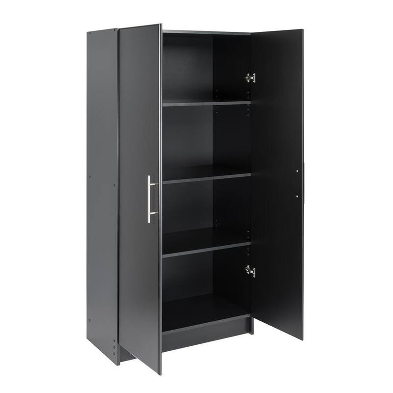 Black Wood Freestanding Garage Cabinet C7546