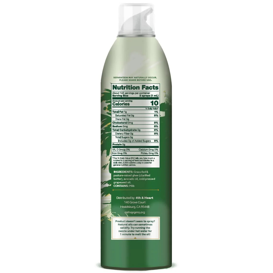 Original Ghee Oil Cooking Spray, 5 Ounce, Non-Stick High Heat Blend M2440