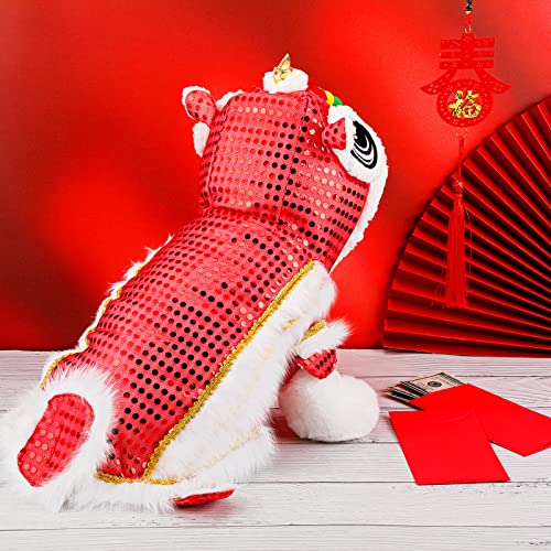 Red Lion Dance Dog Costume Hoodie (2X-Large) H95908