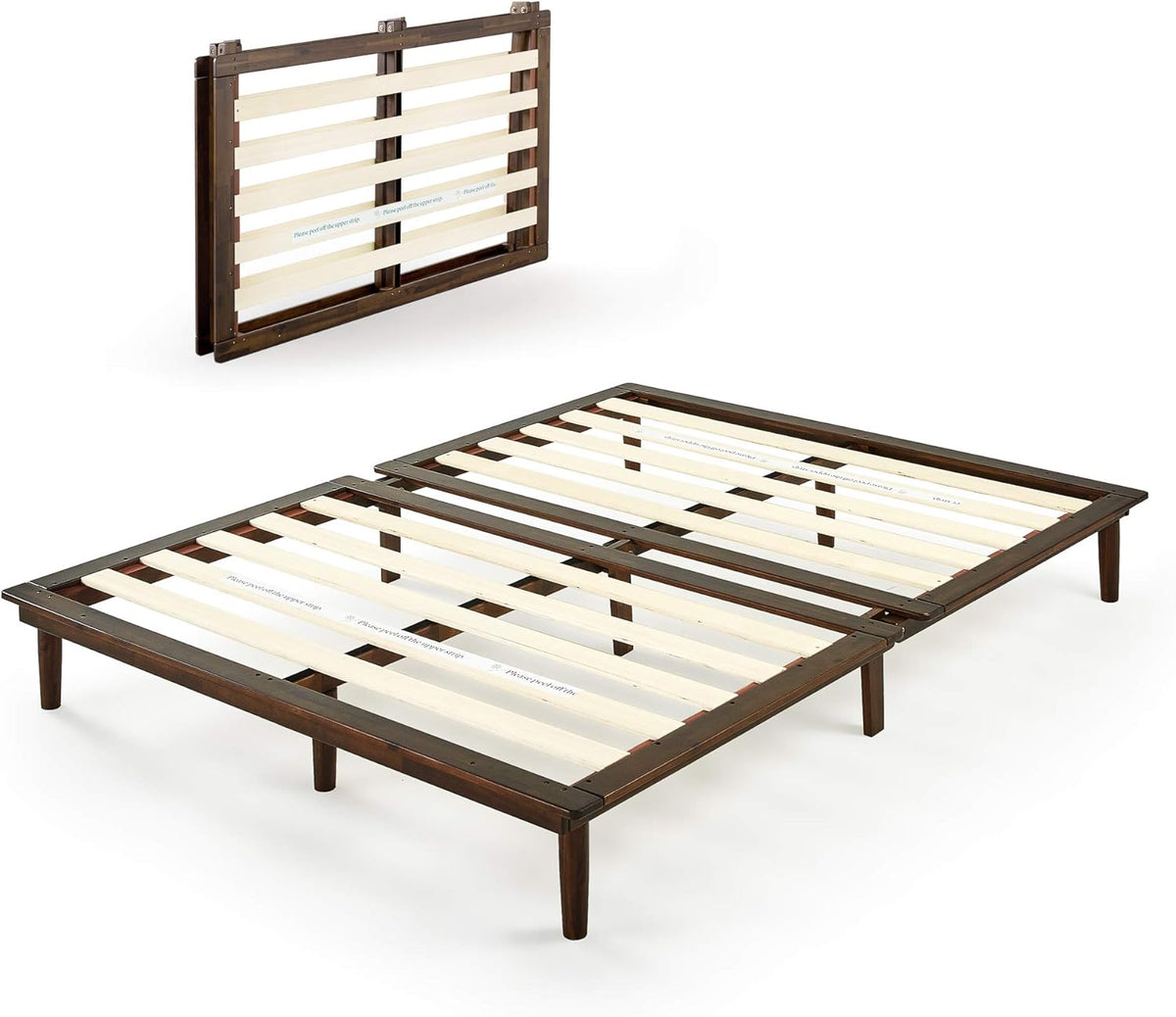 10 Inch Wood Platform Bed Frame with Wood Slat Support W41044