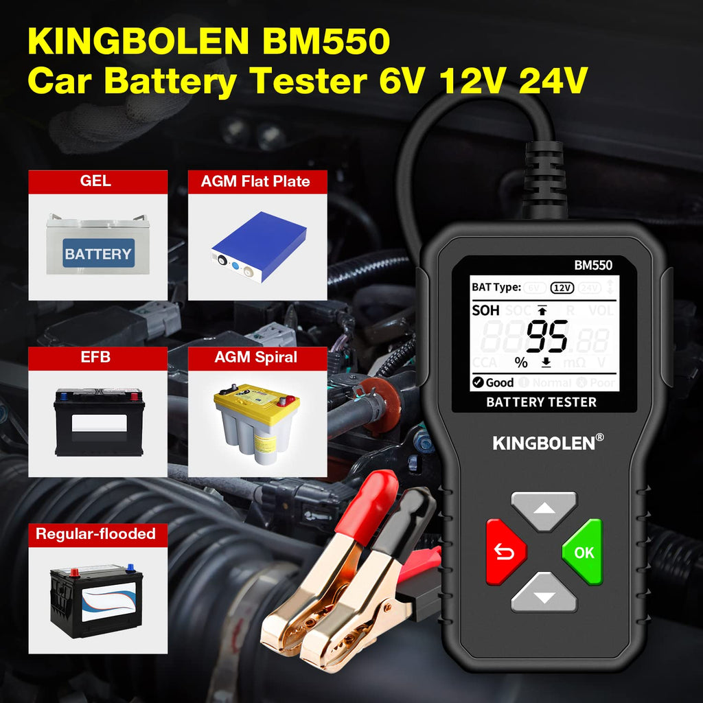 6V 12V 24V Car Battery Tester M740890