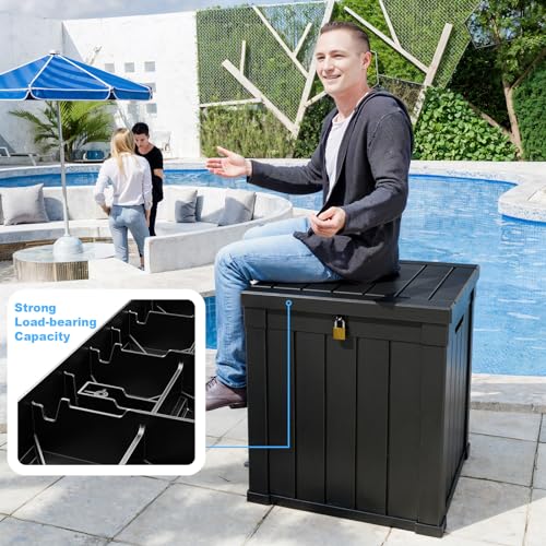 100 Gallon Black Resin Outdoor Storage Box K175