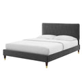Queen Size Velvet Platform Bed Frame Y5677
