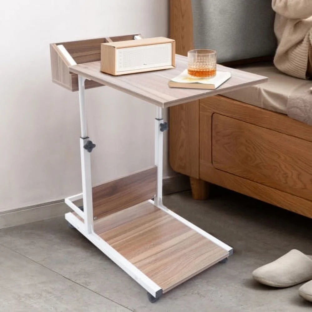Adjustable C Table with Wheels J697707