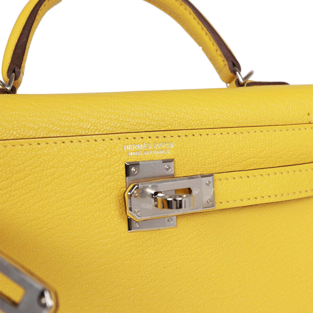 Jaune de Naples Verso Chèvre Palladium Hardware Bag W71952