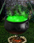 Black Plastic Cauldron with Lights J5236