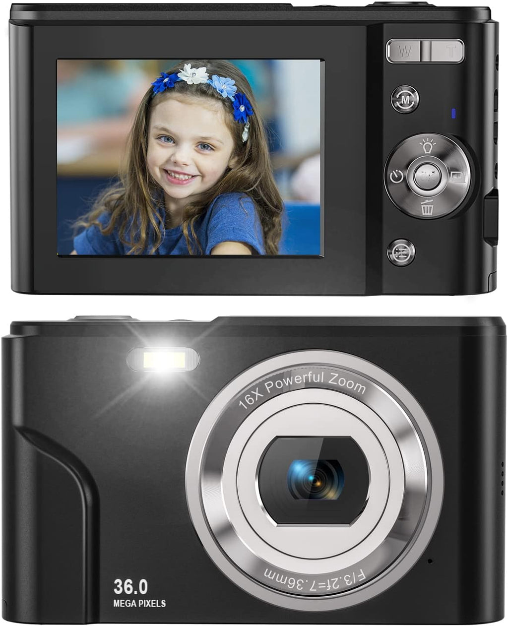 Pink 36 Mega Pixels 1080P Digital Camera with 16X Zoom A29081