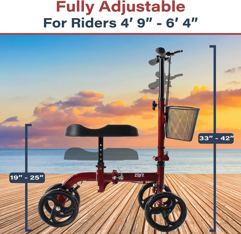 Folding Knee Scooter with Removable Basket B1583