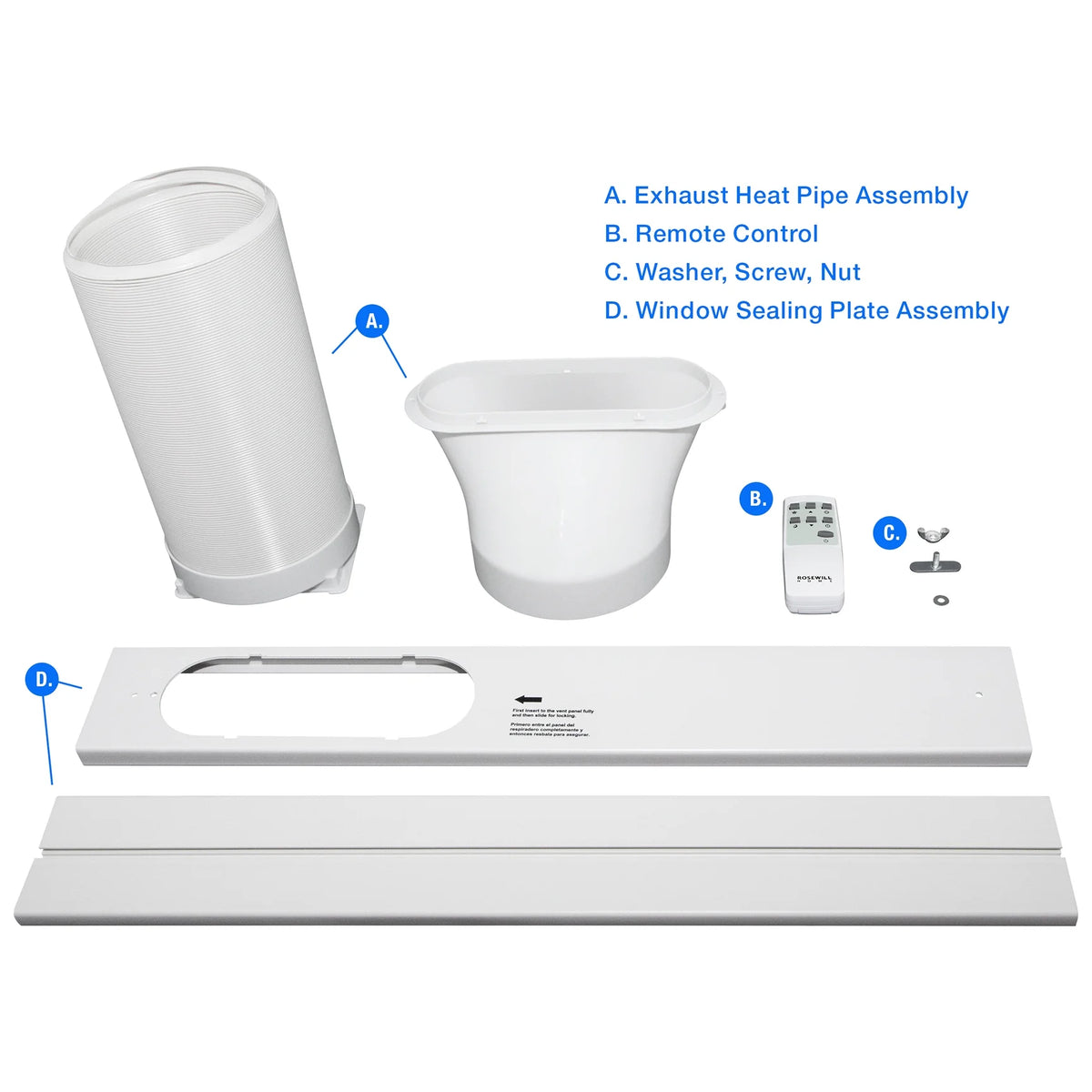 7000 BTU Portable Air Conditioner Dehumidifier P395