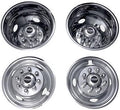Polished 19.5 Inch 8 Lug Stainless Steel Wheel Simulator Kit X9093
