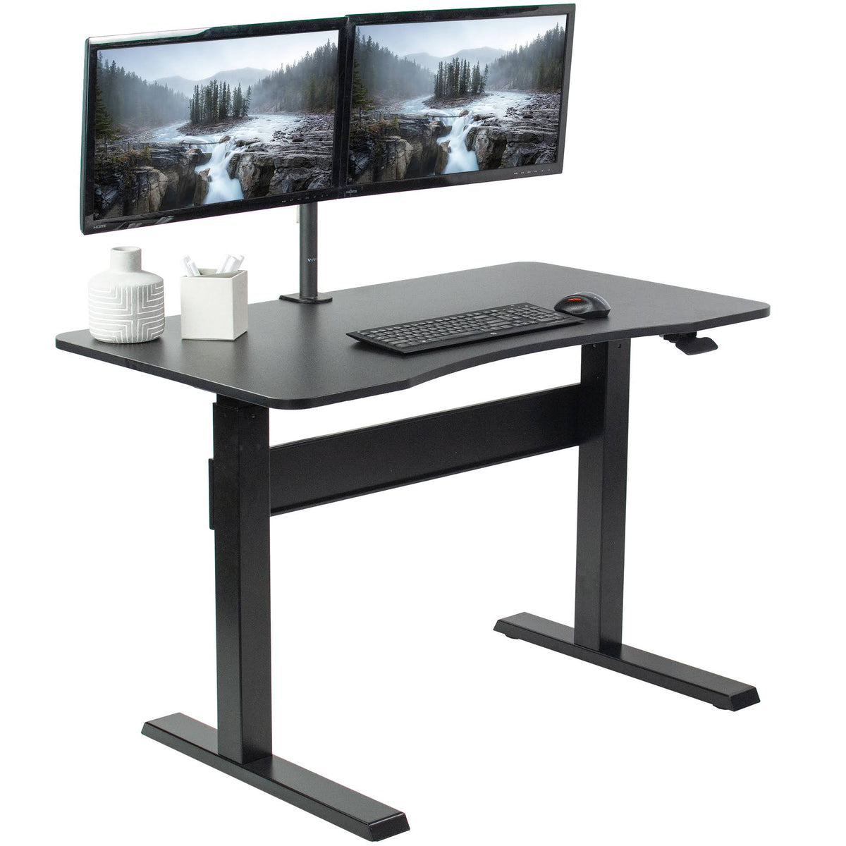 Black Pneumatic Spring 47 x 27 inch Stand Up Desk G941292