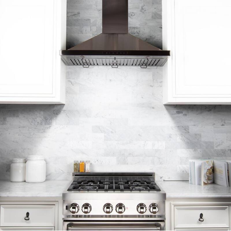 Black Stainless Steel Convertible Wall Mount Range Hood U984998