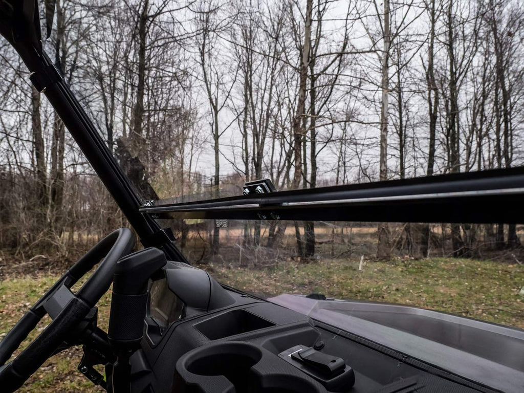 Non-Scratch Resistant Flip/Fold Down 2-in-1 Windshield for Polaris Ranger XP 900 / XP 900 Crew, 1/4 Thick Polycarbonate Q7122