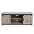 Barn Wood Stand TV Cabinet with Storage Cabinet and Shelves G36786