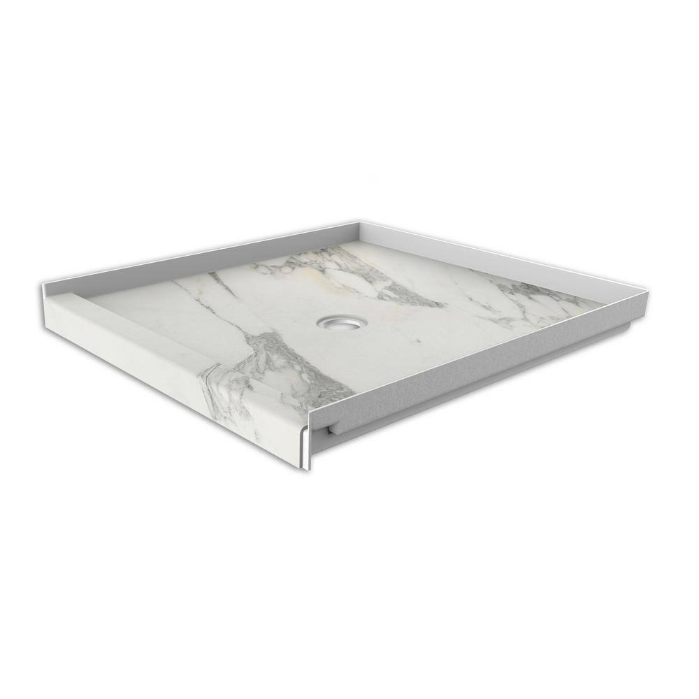 Fiberglass/Plastic Composite Shower Base with Center Drain N407