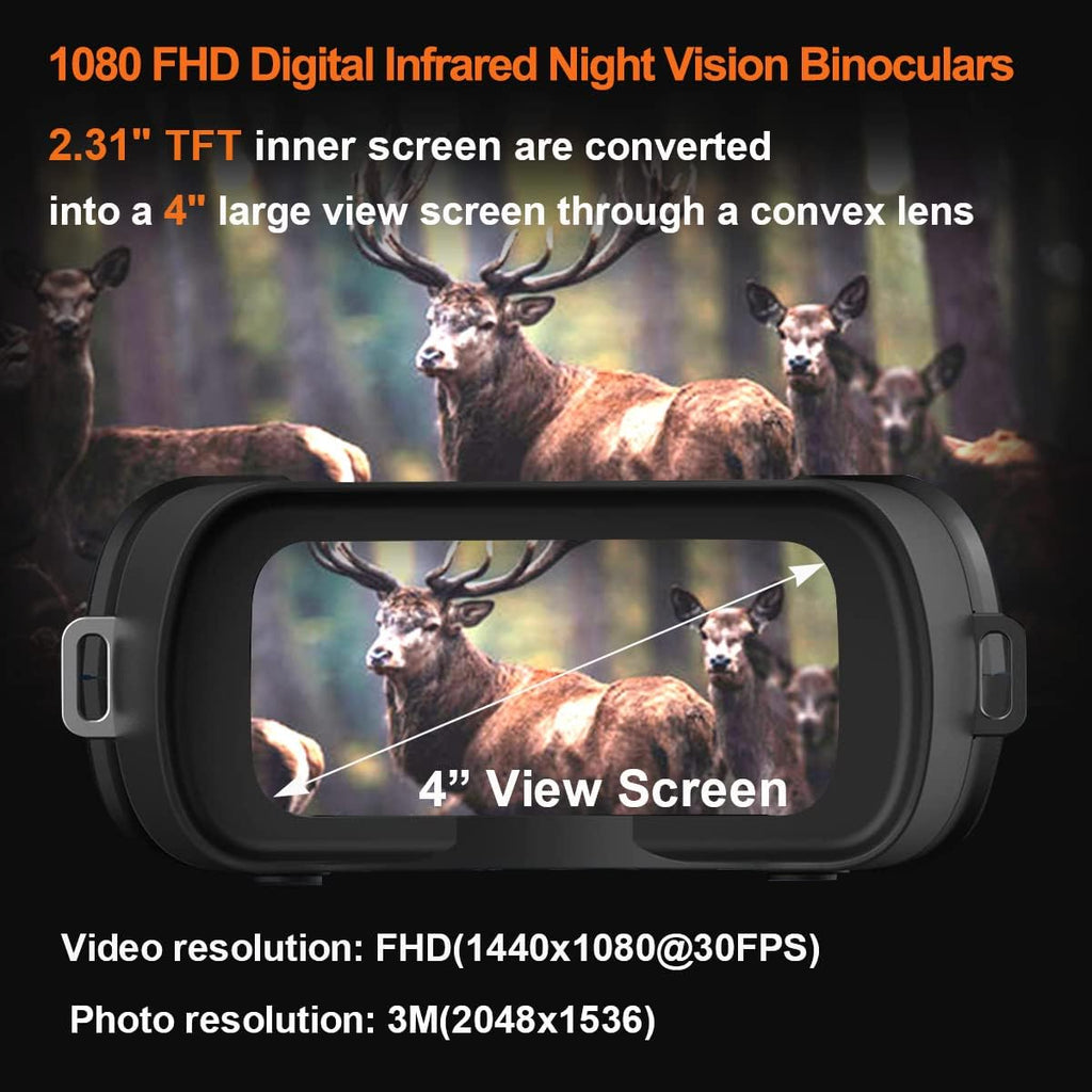 Night Vision Binoculars Digital Infrared Goggles with 32G Card F596