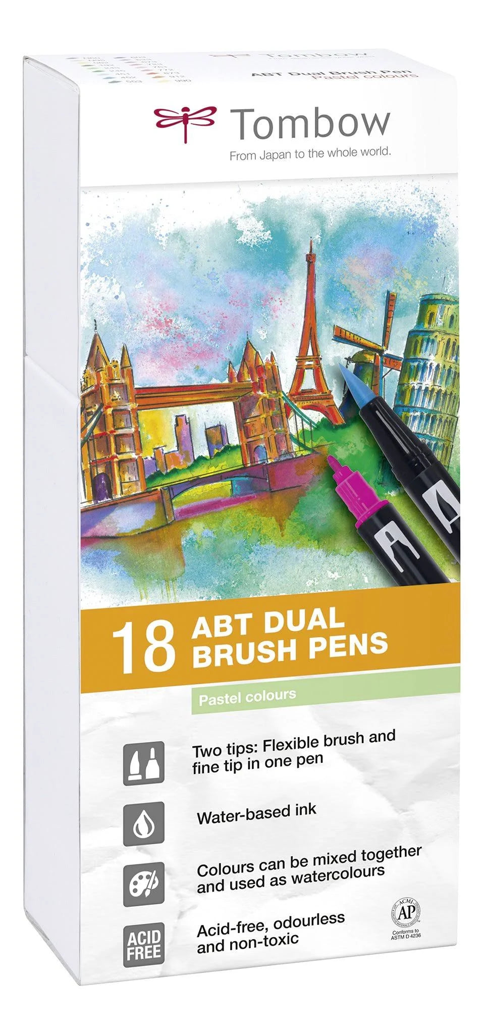 Dual Brush Pen Pack of 18 I5821