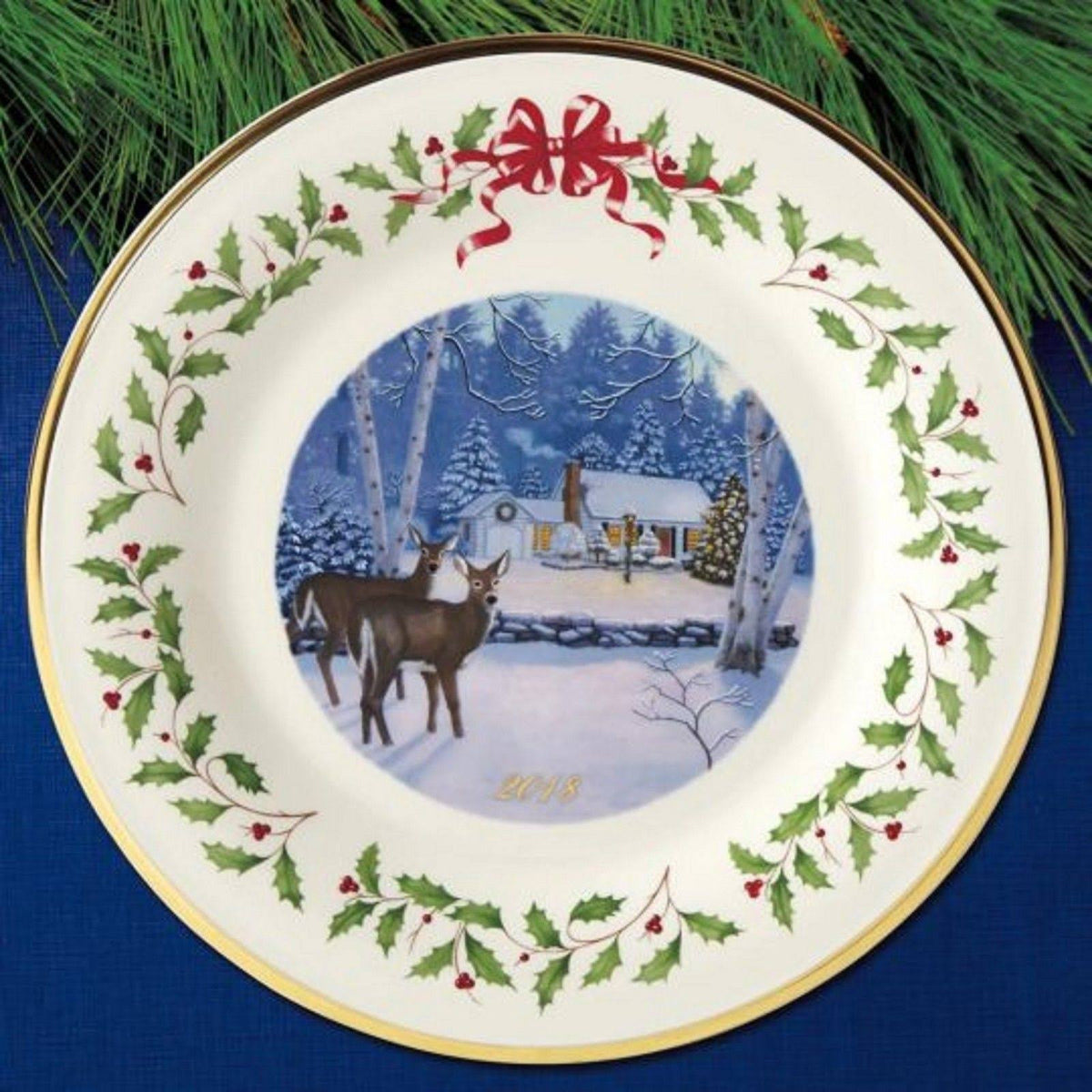 Outdoor Cabin Holiday Plate A678882