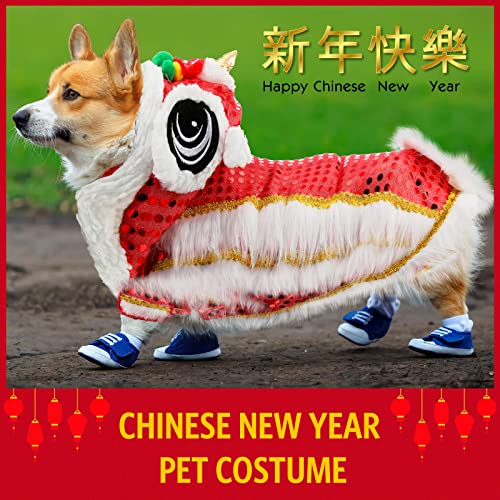 Red Lion Dance Dog Costume Hoodie (2X-Large) H95908