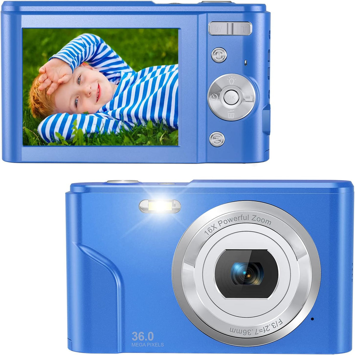 Pink 36 Mega Pixels 1080P Digital Camera with 16X Zoom A29081