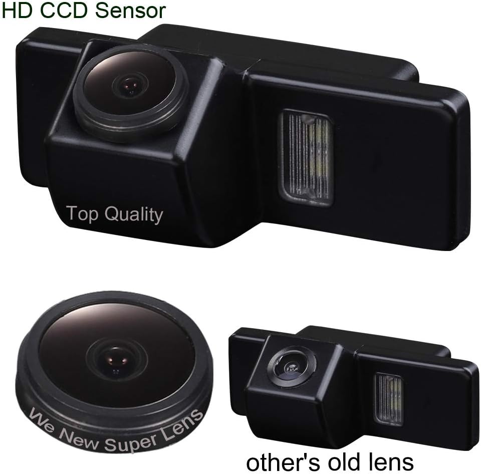 Super HD Vehicle Camera 1280x720 Pixels 170 Wide Angle Night Vision Rear View Camera Pack of 2 K399154