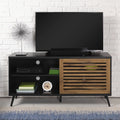 Black Mid Century Modern TV Stand O73872
