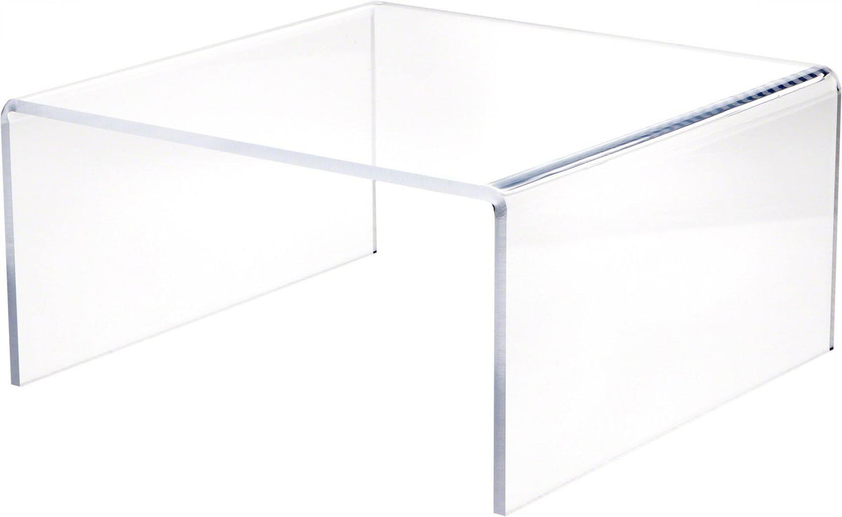Clear Acrylic Short Square Display Riser, 8" H x 16" W x 16" D T433310