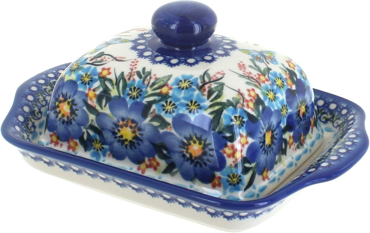 Blue Square Butter Dish C294