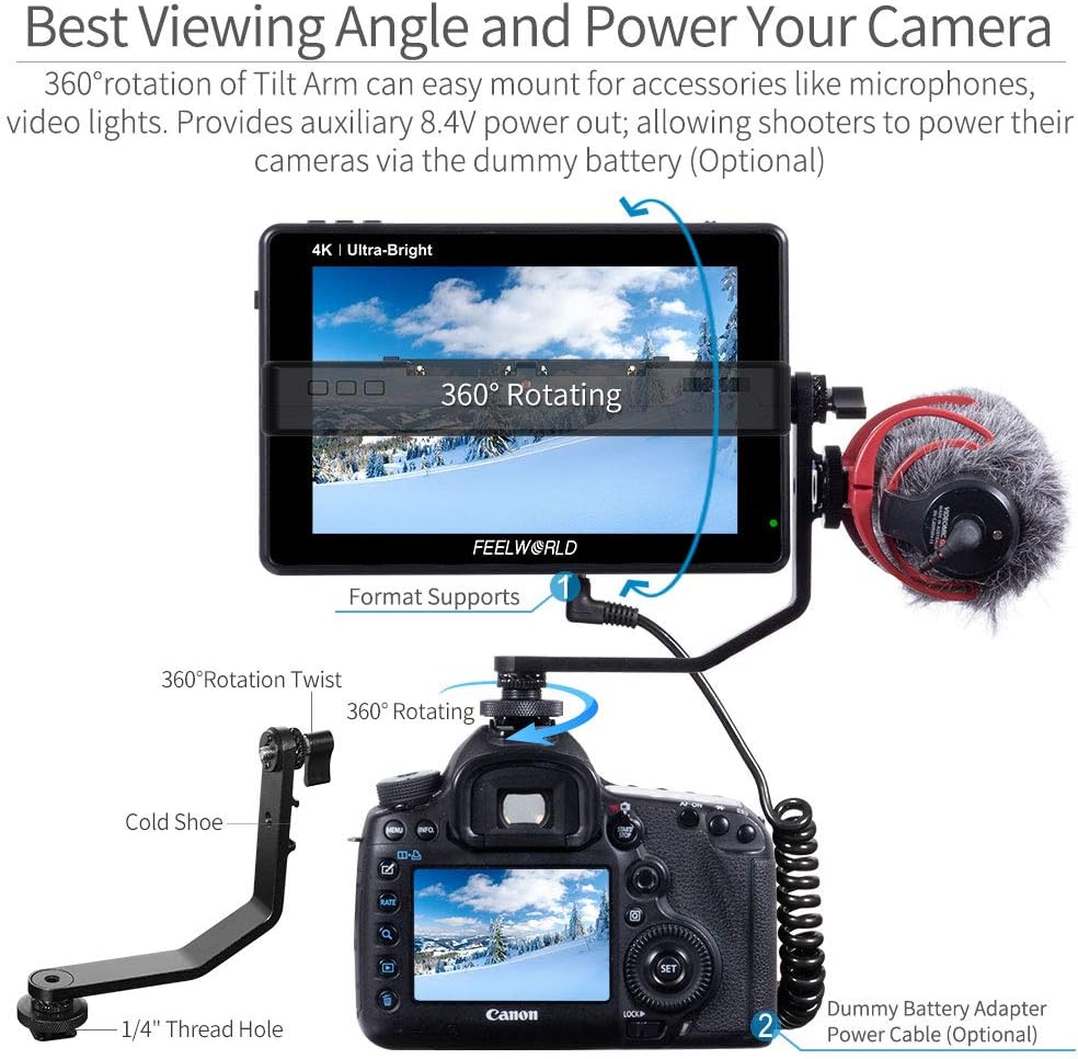 7 Inch 2200nit Ultra Bright Touch Screen Camera Field Monitor S27399