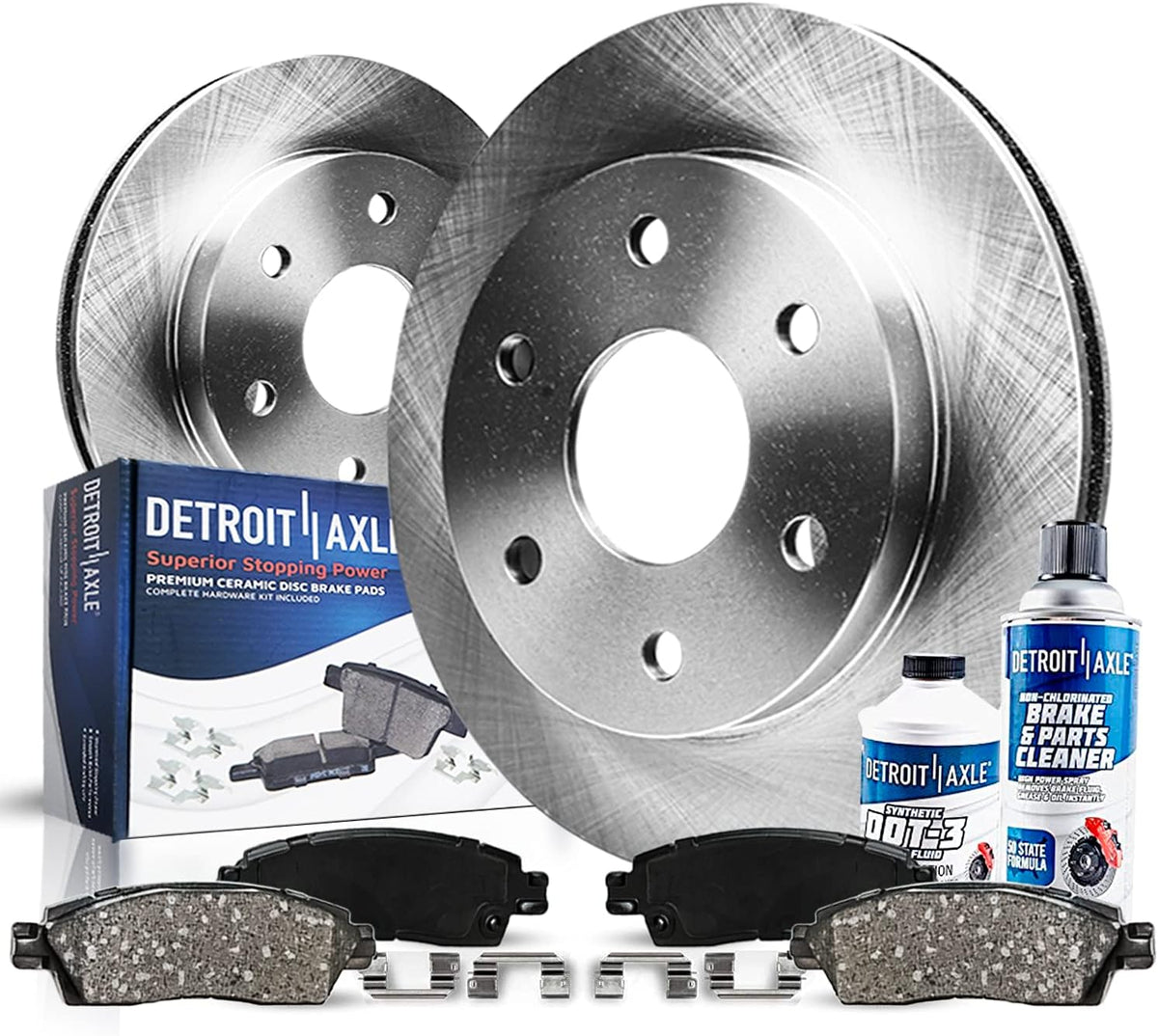 Rear Disc Rotors with Brake Pads A7545