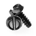 #4-24 x 1/4 Sheet Metal Screw Slotted Hex Washer Head Black Oxide N467