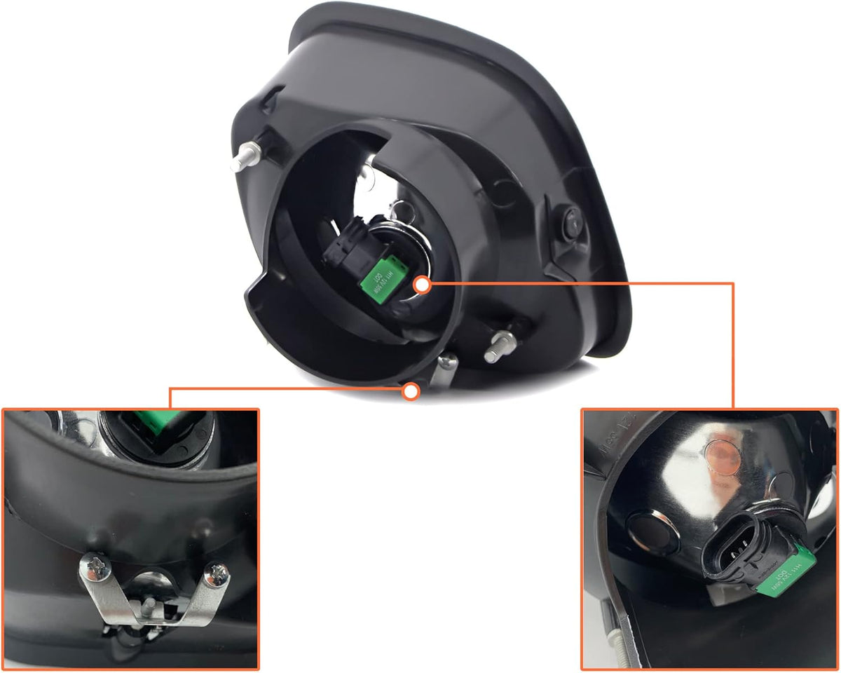 Headlight and Fog Light Lamp Set Left Right Side with Bulbs F885