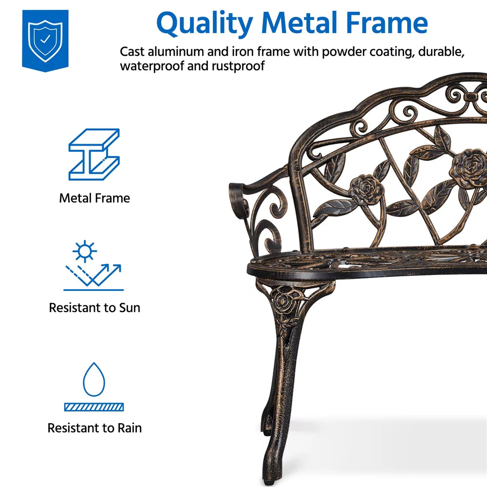 Outdoor Metal Bench W949