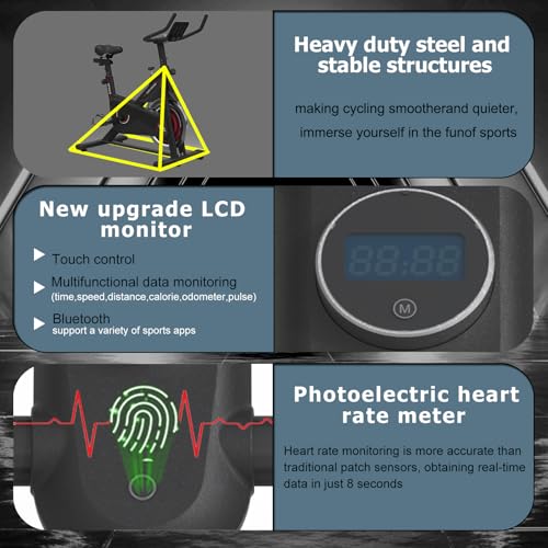 Silent Belt Drive Exercise Bike with LCD Monitor N921