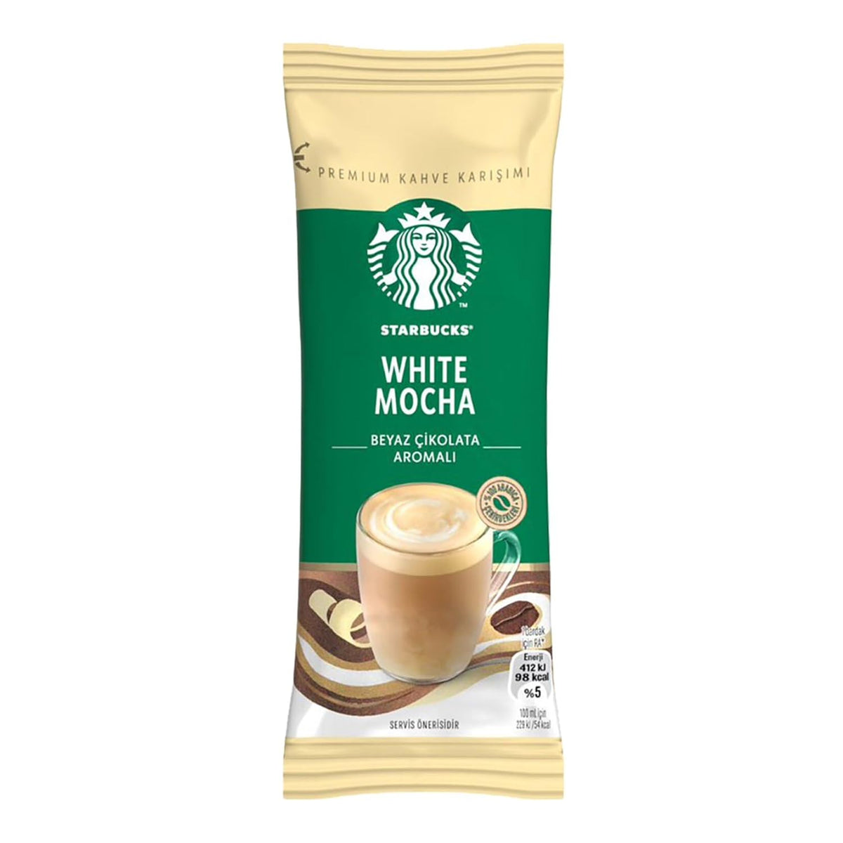 White Mocha Premium Instant Coffee, 1 box (10 packets) X6174