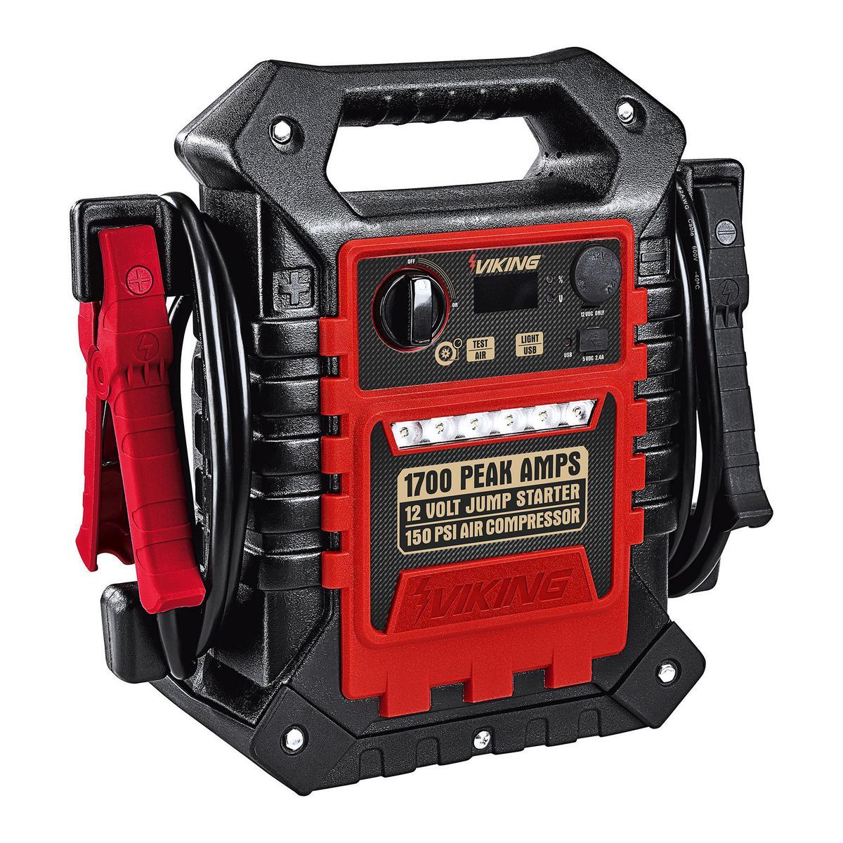 Portable Car Battery Jump Starter and Power Pack with 150 PSI Air Compressor C868780