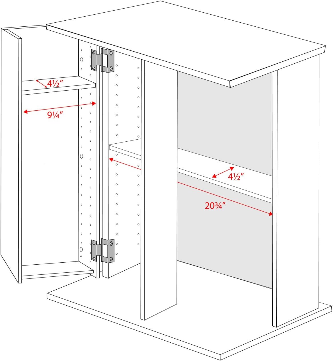 Black Locking Media Storage Cabinet L87416