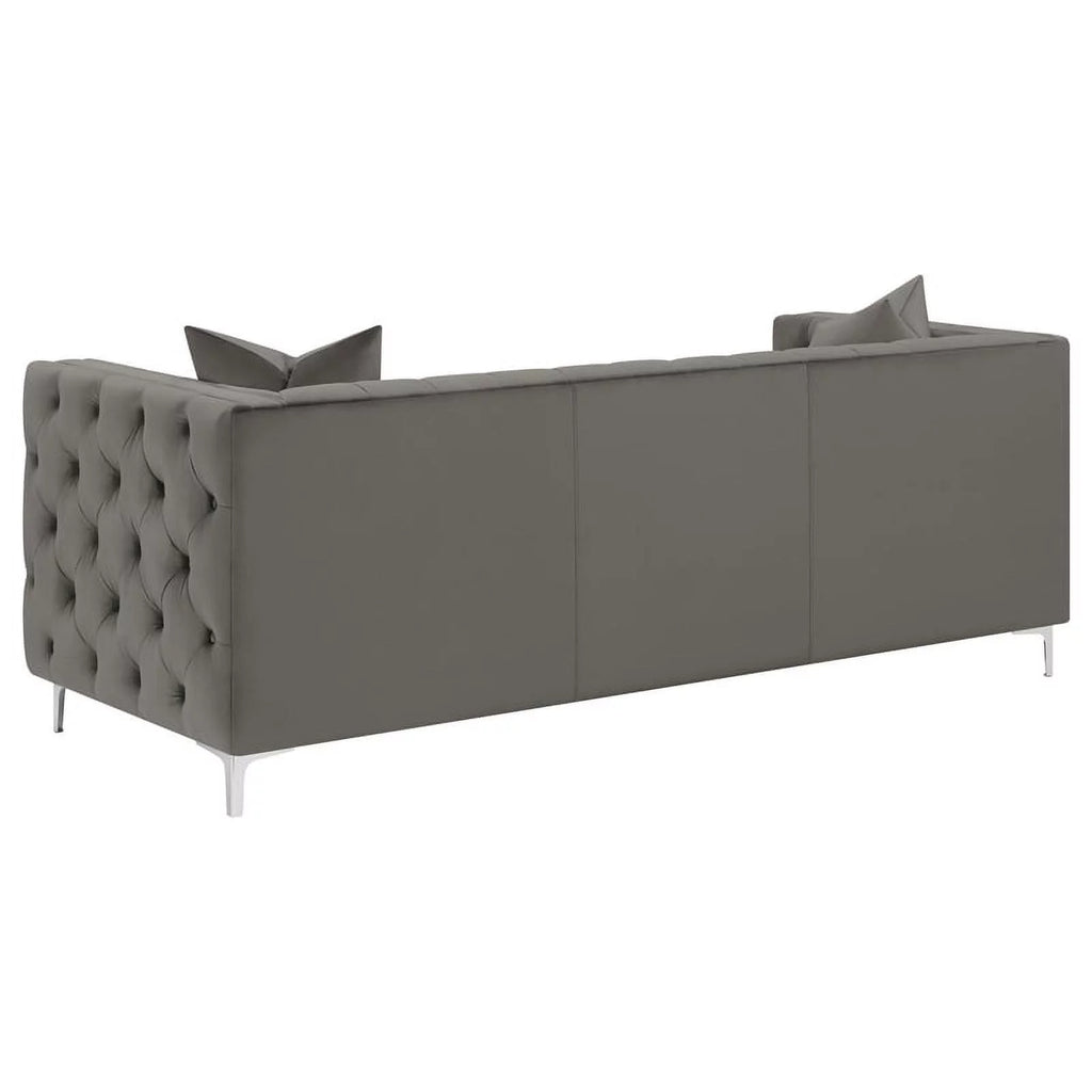 Velvet Tufted Tuxedo Arms Living Room Set S4358