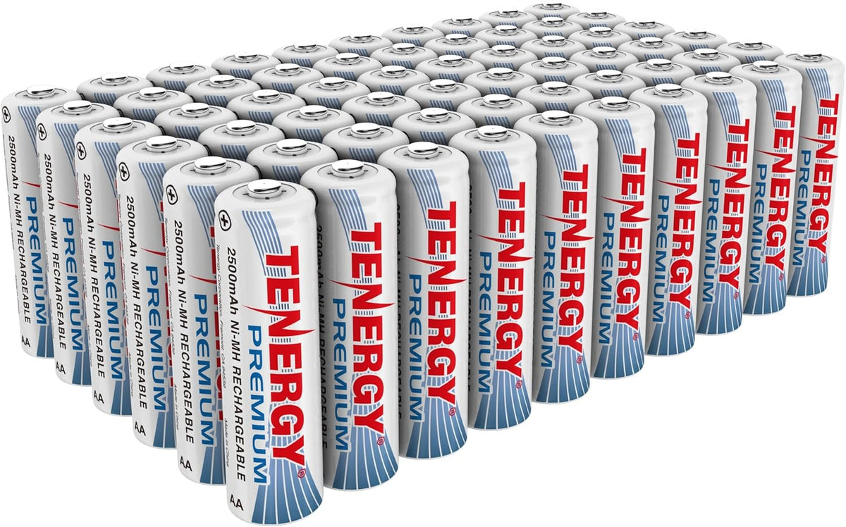 Rechargeable AA Batteries 2500mAh NiMH 60 Pack R577253