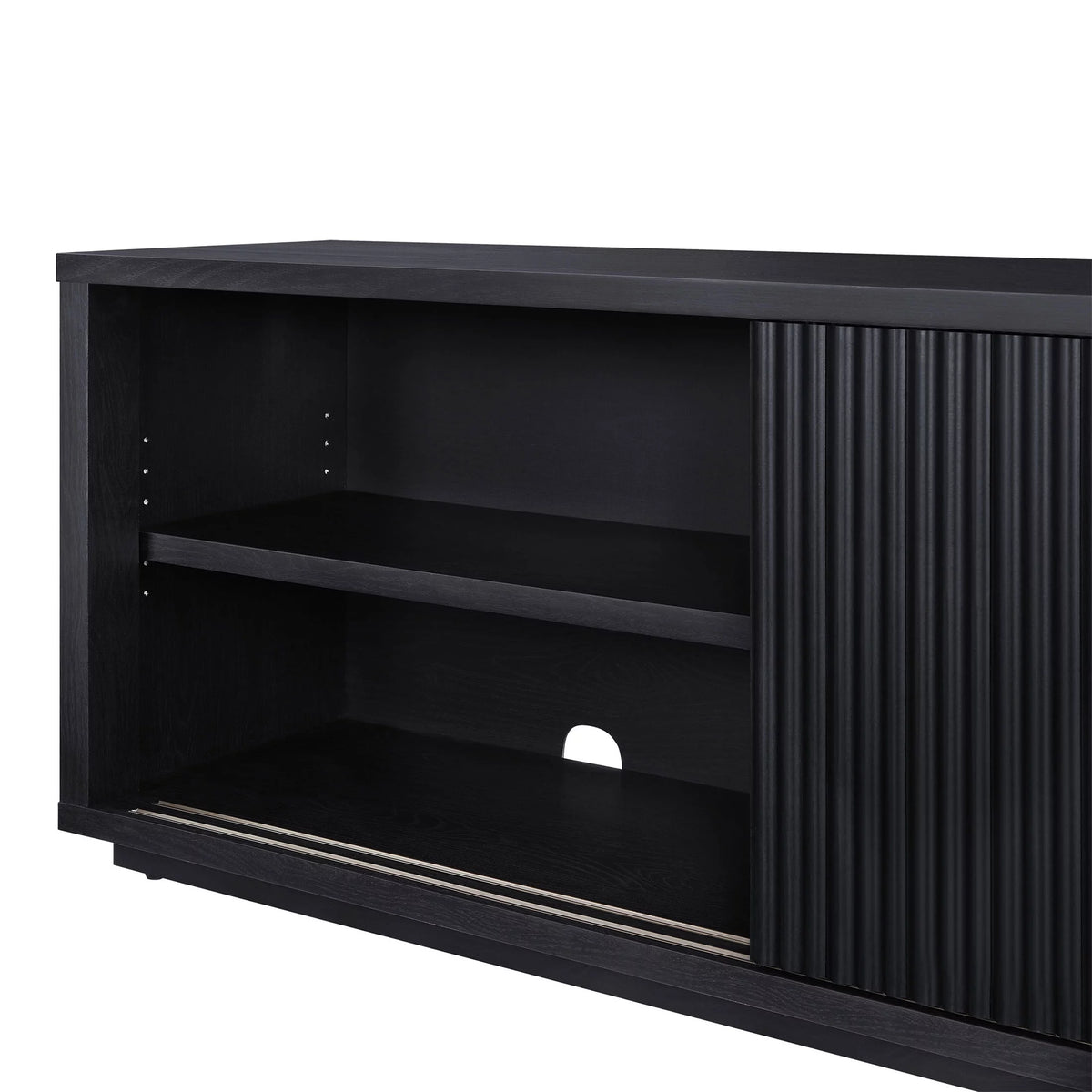 Fluted TV Stand for TVs up to 70" Black R72998
