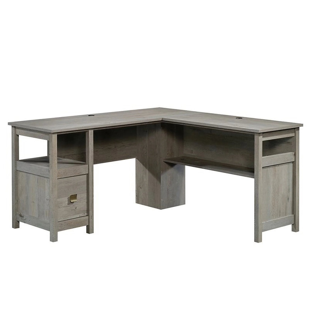 L Shaped Desk 3-Shelf Bookcase and Coffee Table 3 Piece Set M243110