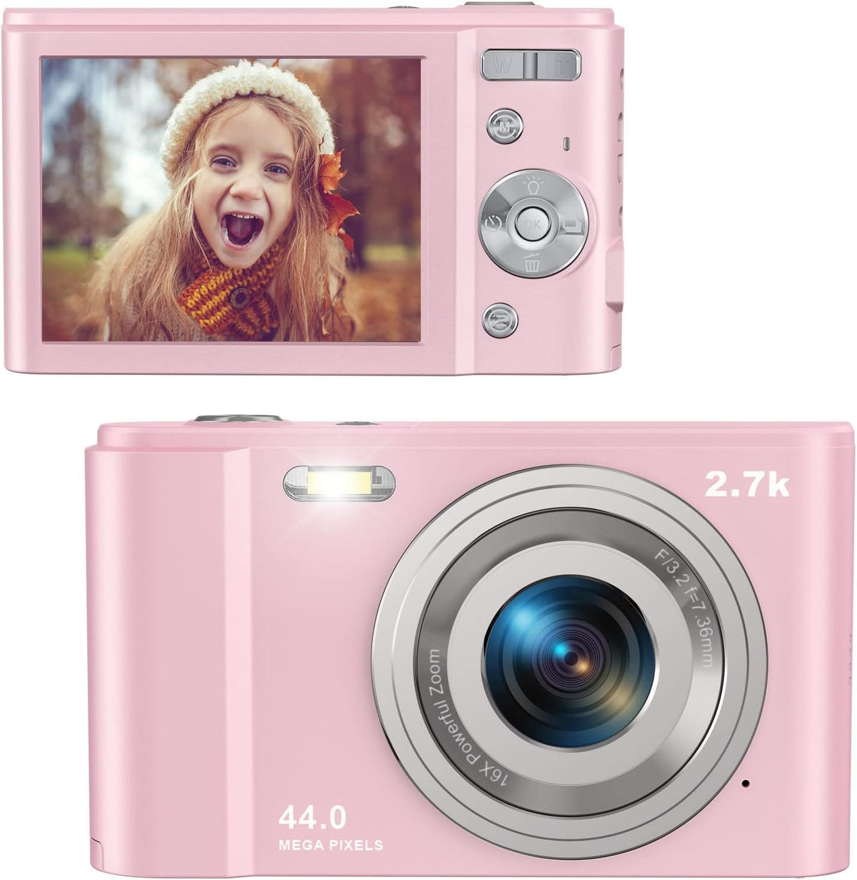 Pink 36 Mega Pixels 1080P Digital Camera with 16X Zoom A29081