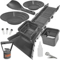 Compact Gold Panning Kit with 2 Classifier Sifting Pans (Black) J723894